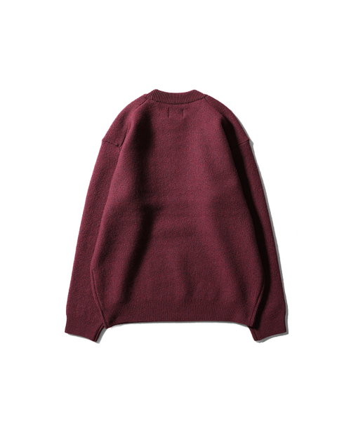 HORLISUN(ホーリーサン)の「Northyork Boiled Wool Crewneck Knit Melange Burgundy(ニット/セーター・メンズ・その他・MEDIUM/LARGE)」の3枚目の写真