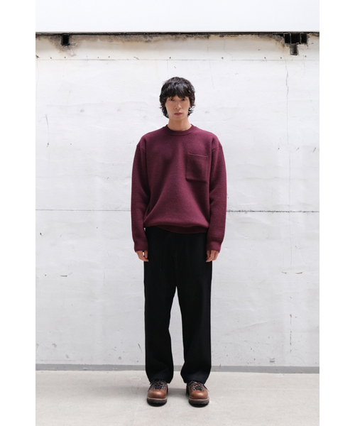 HORLISUN(ホーリーサン)の「Northyork Boiled Wool Crewneck Knit Melange Burgundy(ニット/セーター・メンズ・その他・MEDIUM/LARGE)」の5枚目の写真