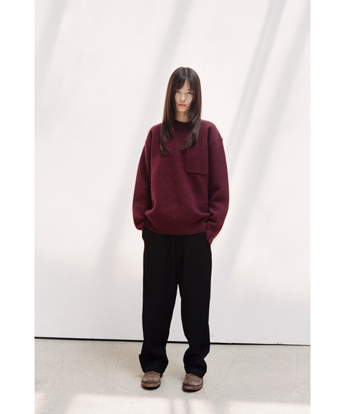 HORLISUN(ホーリーサン)の「Northyork Boiled Wool Crewneck Knit Melange Burgundy(ニット/セーター・メンズ・その他・MEDIUM/LARGE)」の10枚目の写真