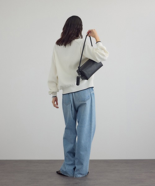 SALON adam et rope'（サロン アダム エ ロペ）の「【W S（ドゥーブル）】ゴートレザーショルダーバッグ（ショルダーバッグ・レディース・ベージュ系その他/ブラック/オフホワイト・FREE）」の12枚目の写真