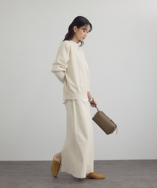 SALON adam et rope'（サロン アダム エ ロペ）の「【W S（ドゥーブル）】ゴートレザーショルダーバッグ（ショルダーバッグ・レディース・ベージュ系その他/ブラック/オフホワイト・FREE）」の15枚目の写真