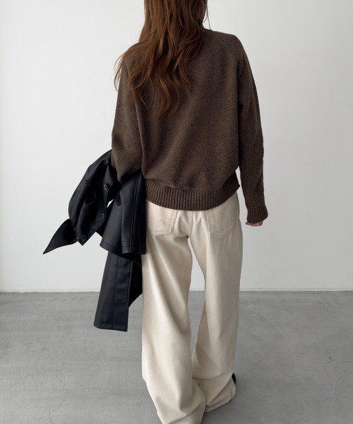 CANAL JEAN(キャナルジーン)の「El mar エリリブヘンリーニット(ニット/セーター・レディース・オートミール/ブラウン・ONE SIZE)」の9枚目の写真