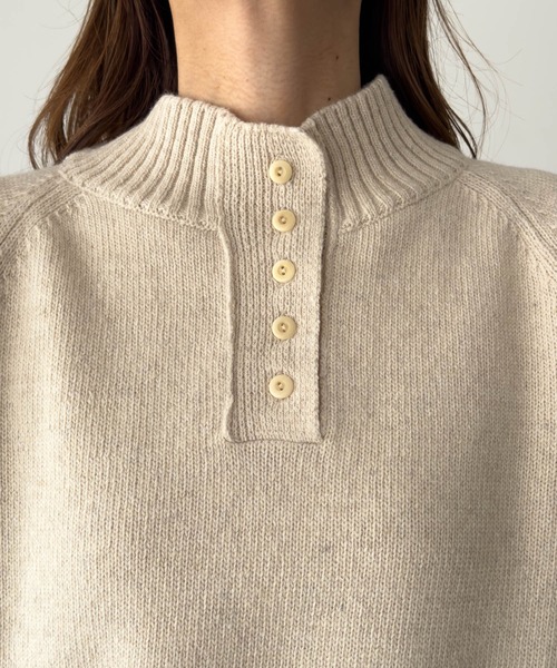 CANAL JEAN(キャナルジーン)の「El mar エリリブヘンリーニット(ニット/セーター・レディース・オートミール/ブラウン・ONE SIZE)」の6枚目の写真