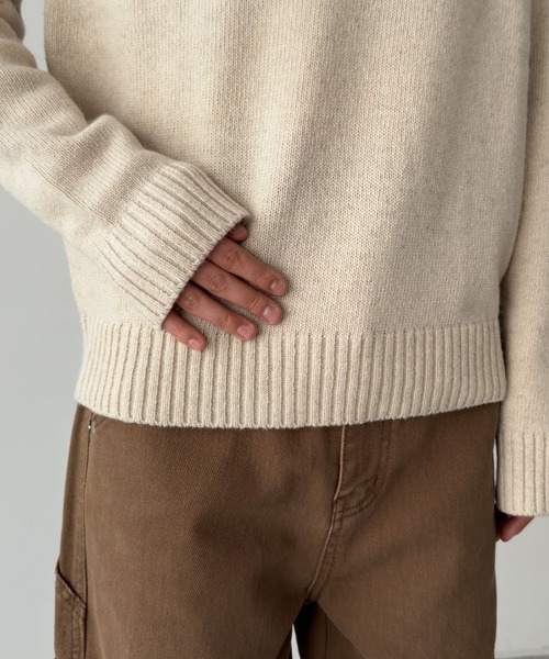 CANAL JEAN(キャナルジーン)の「El mar エリリブヘンリーニット(ニット/セーター・レディース・オートミール/ブラウン・ONE SIZE)」の7枚目の写真