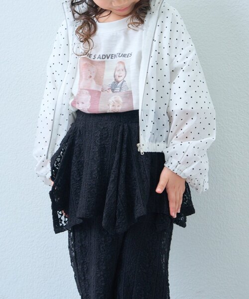 CIAOPANIC TYPY（チャオパニックティピー）の「【KIDS】レースヘムラインレイヤードパンツ≪ジュニアサイズあり≫（その他パンツ・キッズ・ブラック/ホワイト・SMALL/MEDIUM/LARGE/X-LARGE/XX-LARGE）」の13枚目の写真