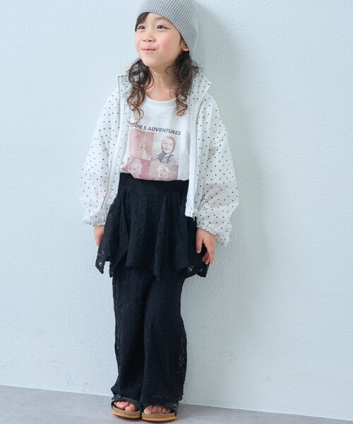 CIAOPANIC TYPY（チャオパニックティピー）の「【KIDS】レースヘムラインレイヤードパンツ≪ジュニアサイズあり≫（その他パンツ・キッズ・ブラック/ホワイト・SMALL/MEDIUM/LARGE/X-LARGE/XX-LARGE）」の14枚目の写真