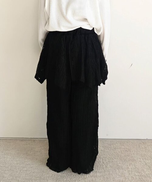 CIAOPANIC TYPY（チャオパニックティピー）の「【KIDS】レースヘムラインレイヤードパンツ≪ジュニアサイズあり≫（その他パンツ・キッズ・ブラック/ホワイト・SMALL/MEDIUM/LARGE/X-LARGE/XX-LARGE）」の17枚目の写真