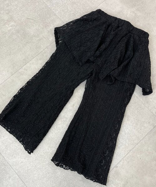 CIAOPANIC TYPY（チャオパニックティピー）の「【KIDS】レースヘムラインレイヤードパンツ≪ジュニアサイズあり≫（その他パンツ・キッズ・ブラック/ホワイト・SMALL/MEDIUM/LARGE/X-LARGE/XX-LARGE）」の9枚目の写真