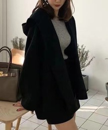 Nyu（ニュウ）の「フードミドル丈コート（その他アウター）」