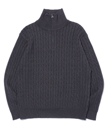 SIGNIFICANT（シグニフィカント）の「ケーブルハイネックハーフジップニット LP9SU940_CHARCOAL（ニット/セーター）」