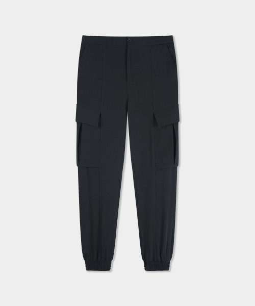 BIRBANTE(ビルバンテ)の「バンディングカーゴジョガーパンツ - ブラック(スウェットパンツ・メンズ・ブラック・SMALL/MEDIUM/LARGE)」の1枚目の写真