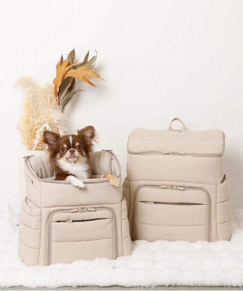 セール】撥水軽量ふんわりキルティングリュック（ペット用キャリー