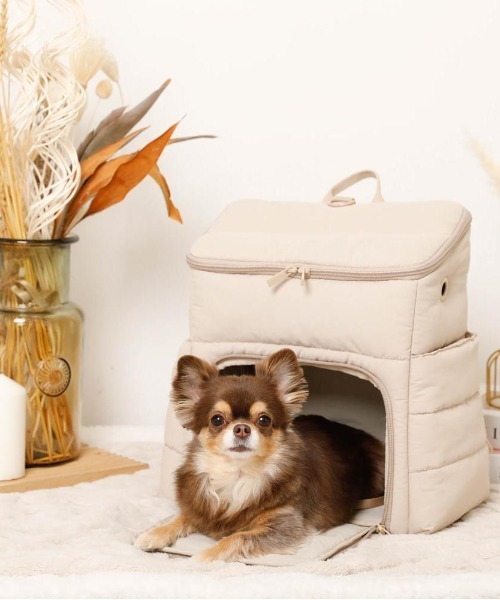 セール】撥水軽量ふんわりキルティングリュック（ペット用キャリー