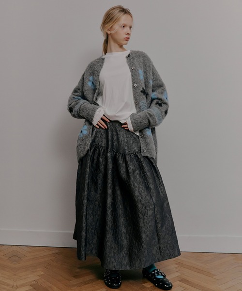 LE CIEL BLEU(ルシェルブルー)の「LEエンブロイダリーロングT / LE Embroidery Long T(Tシャツ/カットソー・レディース・ブラック/オフホワイト・36)」の3枚目の写真