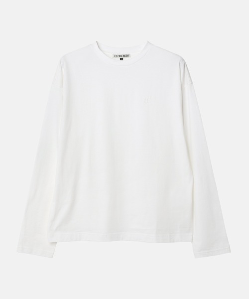 LE CIEL BLEU(ルシェルブルー)の「LEエンブロイダリーロングT / LE Embroidery Long T(Tシャツ/カットソー・レディース・ブラック/オフホワイト・36)」の15枚目の写真