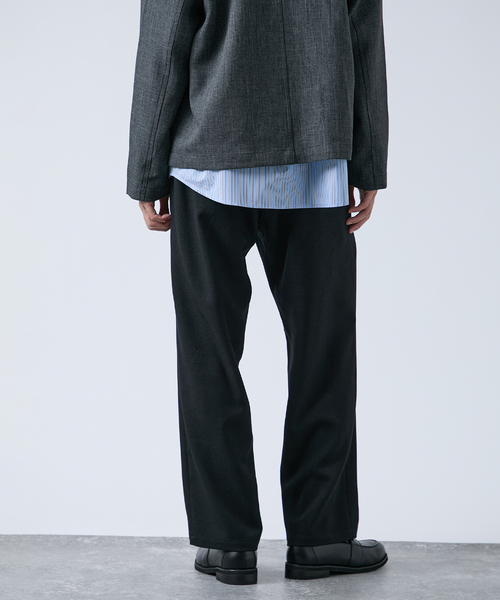 B.C STOCK（ベーセーストック）の「《追加》LANATEC(R) ウーステッドサージ イージーパンツ（スラックス・メンズ・ブラック/チャコールグレー・MEDIUM/LARGE）」の6枚目の写真