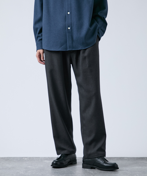 B.C STOCK（ベーセーストック）の「《追加》LANATEC(R) ウーステッドサージ イージーパンツ（スラックス・メンズ・ブラック/チャコールグレー・MEDIUM/LARGE）」の8枚目の写真