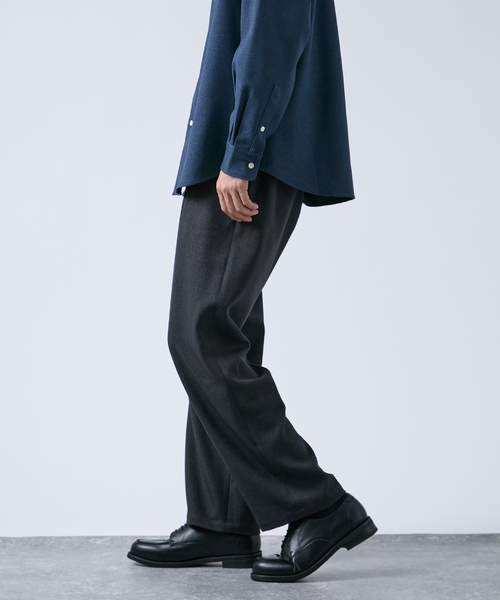 B.C STOCK（ベーセーストック）の「《追加》LANATEC(R) ウーステッドサージ イージーパンツ（スラックス・メンズ・ブラック/チャコールグレー・MEDIUM/LARGE）」の9枚目の写真