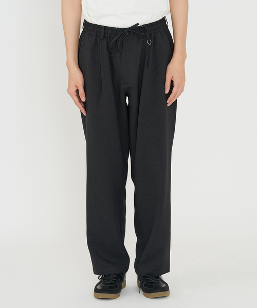 B.C STOCK（ベーセーストック）の「《追加》LANATEC(R) ウーステッドサージ イージーパンツ（スラックス・メンズ・ブラック/チャコールグレー・MEDIUM/LARGE）」の11枚目の写真