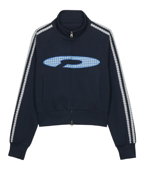 FDR(エフディーアール)の「Vintage Check Applique Track Zip-Up Navy(ナイロンジャケット・レディース・ネイビー・FREE)」の22枚目の写真