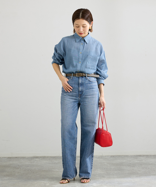 IENA（イエナ）の「upper hights/アッパーハイツ 別注 THE NIECE デニムパンツ（デニムパンツ・レディース・ベージュ/ブルー・22/26/25/24/23）」の5枚目の写真