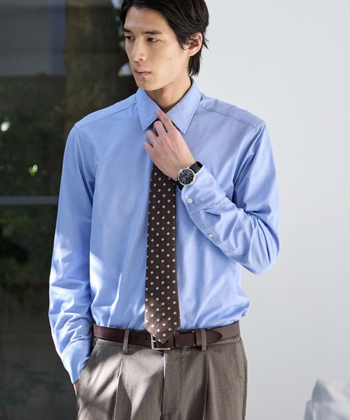 GLOBAL WORK（グローバルワーク）の「ストレッチシャツ/Salon de GW/600876（シャツ/ブラウス・メンズ・ブルー/ホワイト・X-LARGE/LARGE/MEDIUM/SMALL）」の12枚目の写真