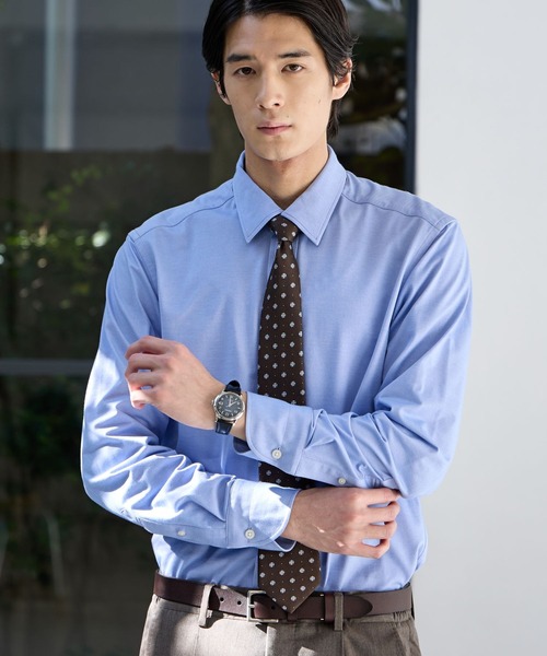 GLOBAL WORK（グローバルワーク）の「ストレッチシャツ/Salon de GW/600876（シャツ/ブラウス・メンズ・ブルー/ホワイト・X-LARGE/LARGE/MEDIUM/SMALL）」の15枚目の写真