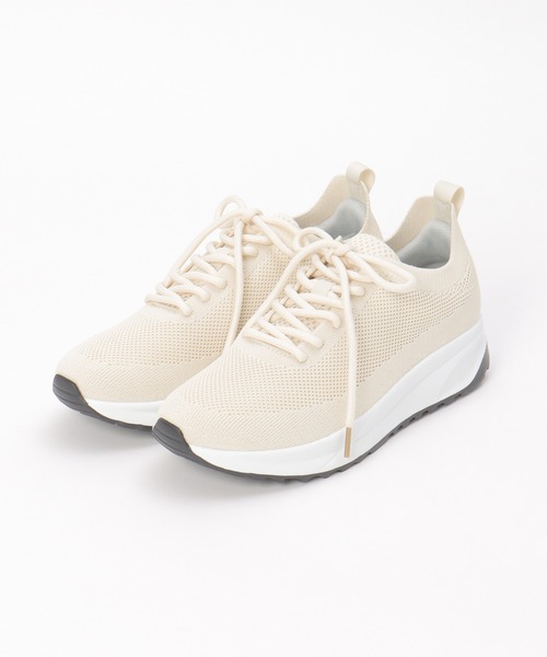 ikka（イッカ）の「洗えるニットスニーカー（スニーカー・レディース・ホワイト/グレー/ブラック・M/L）」の2枚目の写真