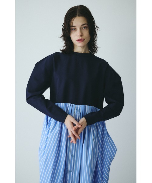 HeRIN.CYE(ヘリンドットサイ)の「Docking shirt dress ドッキングシャツドレス(ワンピース・レディース・グレー/レッド/ネイビー・FREE)」の21枚目の写真