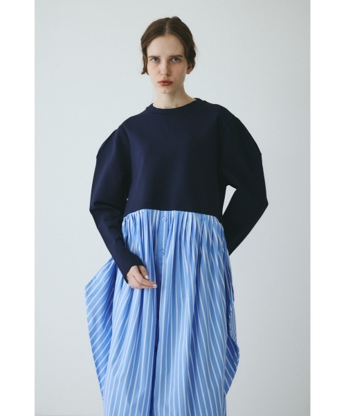 HeRIN.CYE(ヘリンドットサイ)の「Docking shirt dress ドッキングシャツドレス(ワンピース・レディース・グレー/レッド/ネイビー・FREE)」の6枚目の写真