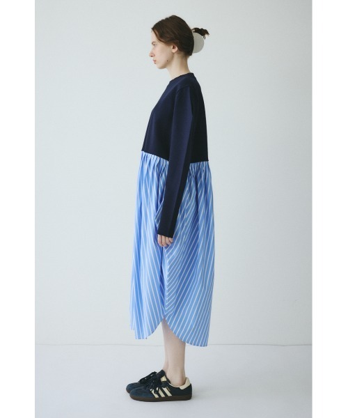 HeRIN.CYE(ヘリンドットサイ)の「Docking shirt dress ドッキングシャツドレス(ワンピース・レディース・グレー/レッド/ネイビー・FREE)」の7枚目の写真