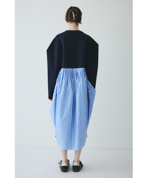 HeRIN.CYE(ヘリンドットサイ)の「Docking shirt dress ドッキングシャツドレス(ワンピース・レディース・グレー/レッド/ネイビー・FREE)」の8枚目の写真