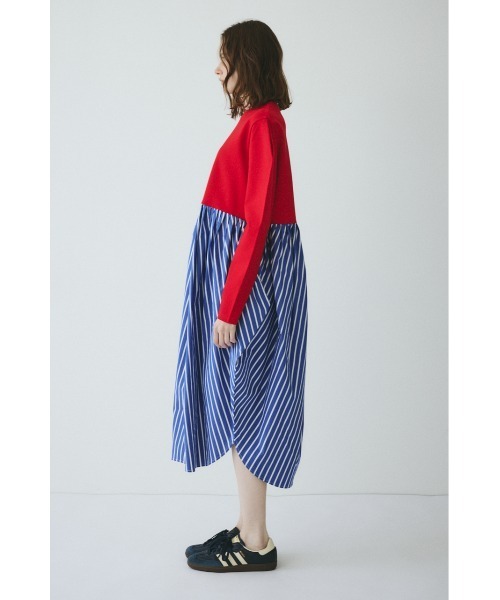 HeRIN.CYE(ヘリンドットサイ)の「Docking shirt dress ドッキングシャツドレス(ワンピース・レディース・グレー/レッド/ネイビー・FREE)」の10枚目の写真