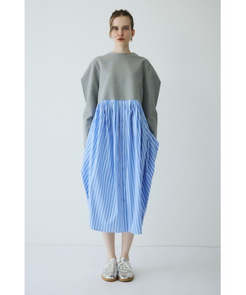 HeRIN.CYE(ヘリンドットサイ)の「Docking shirt dress ドッキングシャツドレス(ワンピース・レディース・グレー/レッド/ネイビー・FREE)」の16枚目の写真