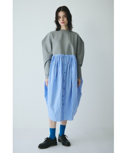 HeRIN.CYE(ヘリンドットサイ)の「Docking shirt dress ドッキングシャツドレス(ワンピース・レディース・グレー/レッド/ネイビー・FREE)」の13枚目の写真