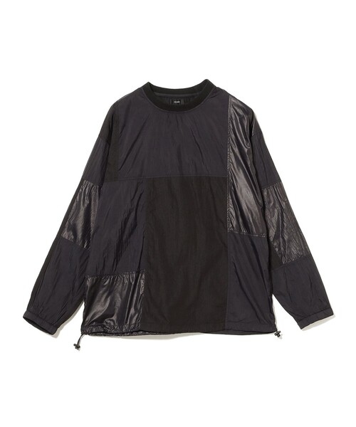 BEAMS(ビームス)の「クレイジーパターン ナイロン クルーネック【ワイドフィット】(Tシャツ/カットソー・メンズ・グレー/ブラック・L/M/S/XL)」の2枚目の写真