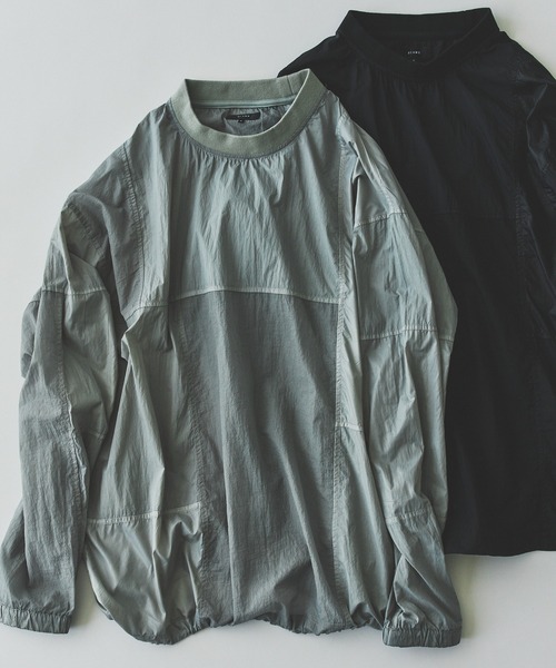 BEAMS(ビームス)の「クレイジーパターン ナイロン クルーネック【ワイドフィット】(Tシャツ/カットソー・メンズ・グレー/ブラック・L/M/S/XL)」の1枚目の写真