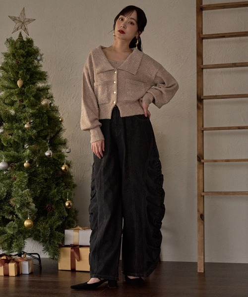 セール】glitter knit ensemble / グリッターニットアンサンブル