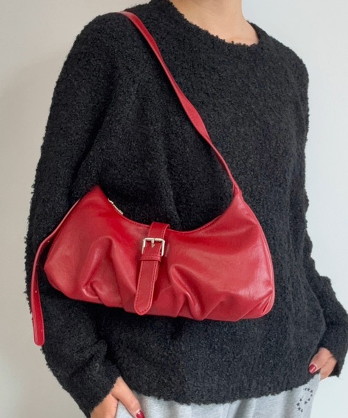 AUREN(オーレン)の「【ユニセックス】バックルショルダーバッグ(ショルダーバッグ・メンズ・ブラック/レッド/ブラウン/ホワイト・FREE)」の8枚目の写真