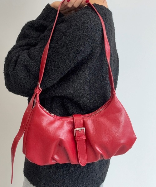 AUREN(オーレン)の「【ユニセックス】バックルショルダーバッグ(ショルダーバッグ・メンズ・ブラック/レッド/ブラウン/ホワイト・FREE)」の9枚目の写真