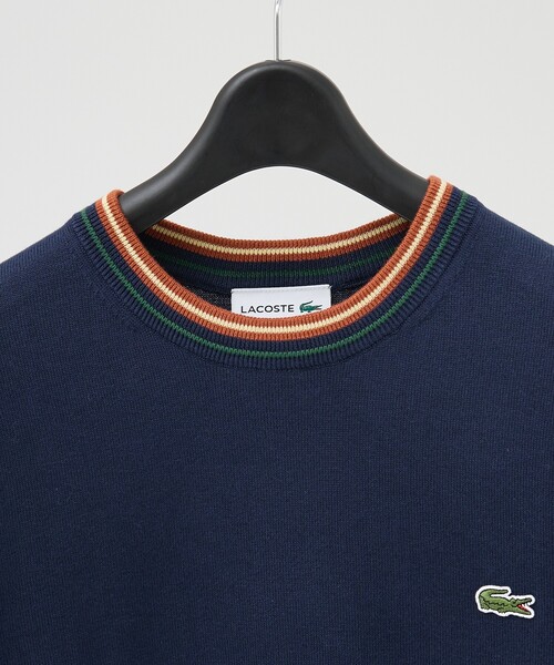 LACOSTE(ラコステ)の「【LACOSTE / ラコステ】ボーダーリブ プルオーバーニット(ニット/セーター・メンズ・ネイビー/ホワイト・L/M)」の8枚目の写真