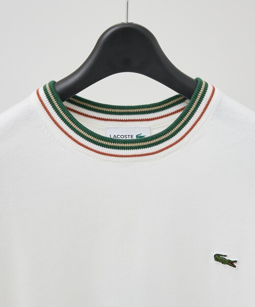 LACOSTE(ラコステ)の「【LACOSTE / ラコステ】ボーダーリブ プルオーバーニット(ニット/セーター・メンズ・ネイビー/ホワイト・L/M)」の7枚目の写真
