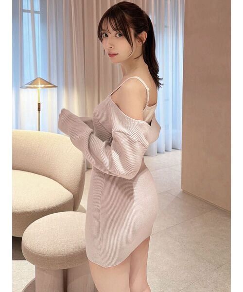 RESEXXY(リゼクシー)の「レイヤードニットワンピース(ワンピース・レディース・ブラック/ブルー/ベージュ・FREE)」の16枚目の写真