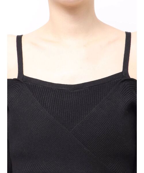 RESEXXY(リゼクシー)の「レイヤードニットワンピース(ワンピース・レディース・ブラック/ブルー/ベージュ・FREE)」の5枚目の写真