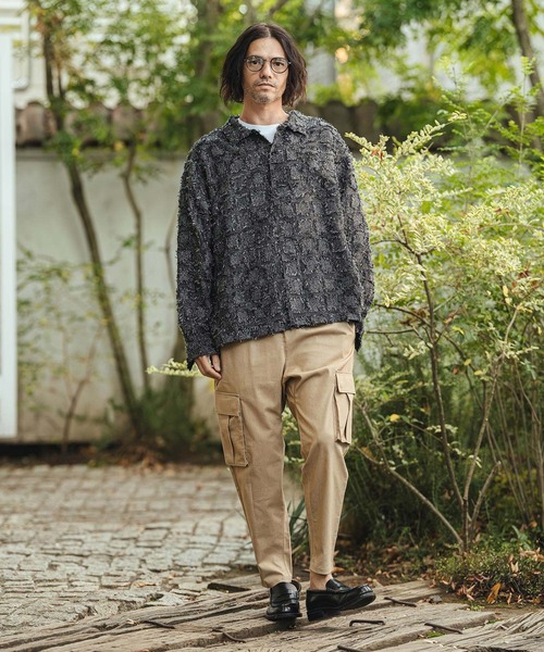 CAMBIO(カンビオ)の「ms6357- Fringe Check Shirts フリンジチェックシャツ(PF-261-011)(シャツ/ブラウス・メンズ・パープル/ネイビー/ブラック・L/M)」の7枚目の写真