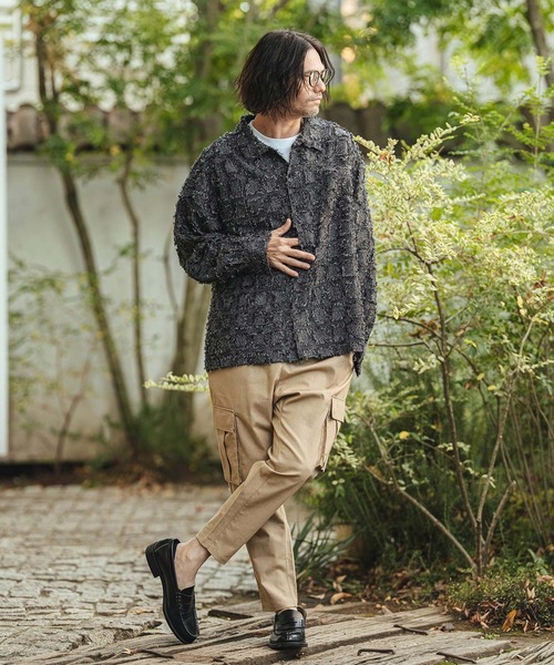CAMBIO(カンビオ)の「ms6357- Fringe Check Shirts フリンジチェックシャツ(PF-261-011)(シャツ/ブラウス・メンズ・パープル/ネイビー/ブラック・L/M)」の8枚目の写真