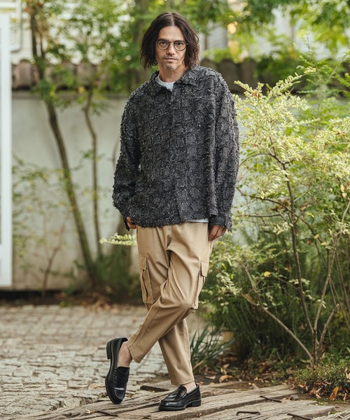 CAMBIO(カンビオ)の「ms6357- Fringe Check Shirts フリンジチェックシャツ(PF-261-011)(シャツ/ブラウス・メンズ・パープル/ネイビー/ブラック・L/M)」の9枚目の写真