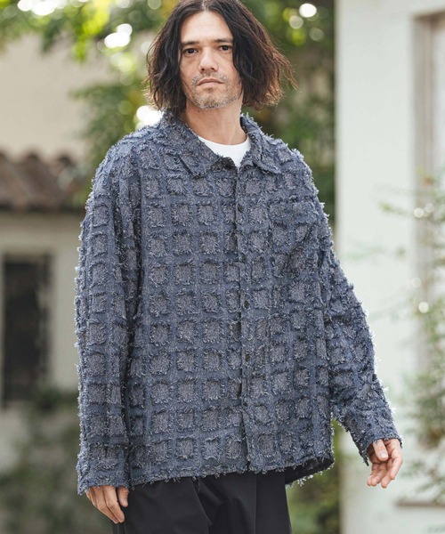 CAMBIO(カンビオ)の「ms6357- Fringe Check Shirts フリンジチェックシャツ(PF-261-011)(シャツ/ブラウス・メンズ・パープル/ネイビー/ブラック・L/M)」の10枚目の写真