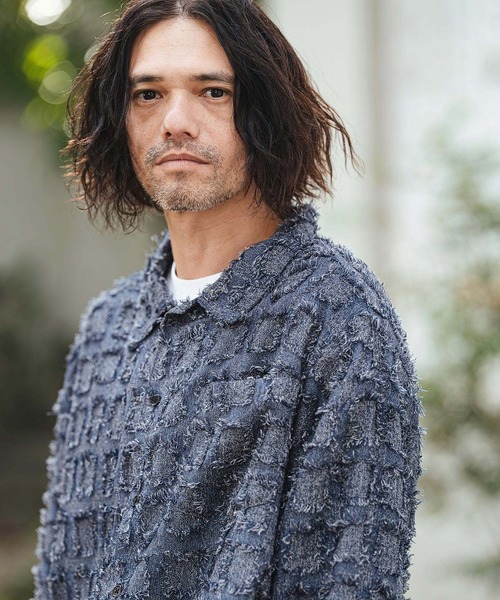 CAMBIO(カンビオ)の「ms6357- Fringe Check Shirts フリンジチェックシャツ(PF-261-011)(シャツ/ブラウス・メンズ・パープル/ネイビー/ブラック・L/M)」の11枚目の写真