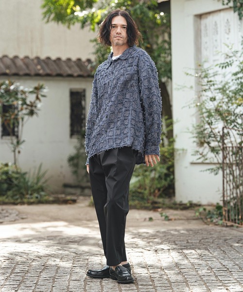 CAMBIO(カンビオ)の「ms6357- Fringe Check Shirts フリンジチェックシャツ(PF-261-011)(シャツ/ブラウス・メンズ・パープル/ネイビー/ブラック・L/M)」の13枚目の写真